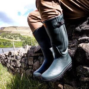 Zipped boot in Forest Green
