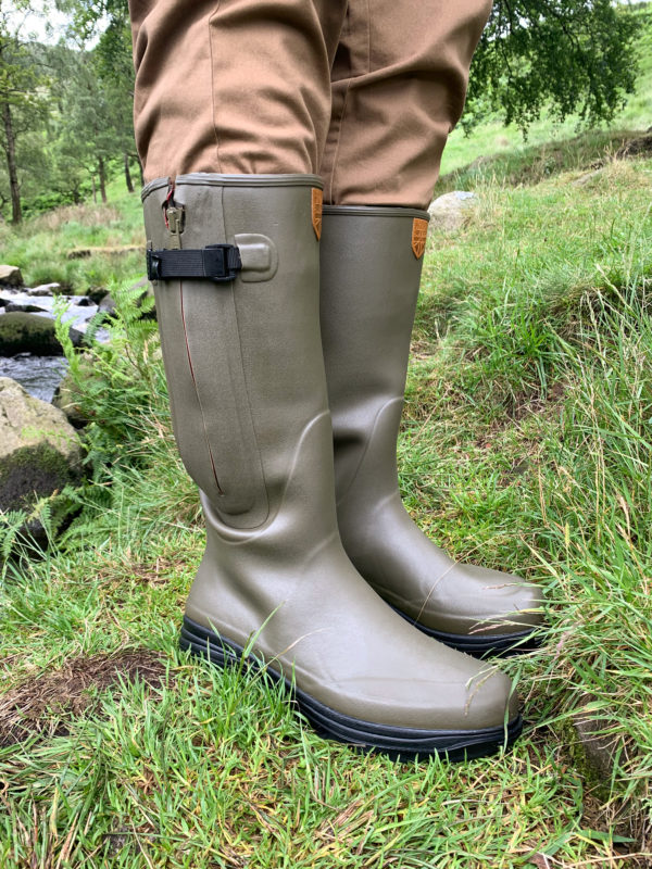 Zipped boot in Highland Green